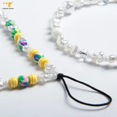 Trending hand elastic strap cell neck strap luxurious For iPhone Micro Custom Clear Lanyard Necklace Phone Case