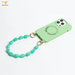 Crossbody necklace universal leather belt clip Custom cell phone case waterproof bag pouch silicone lanyard strap