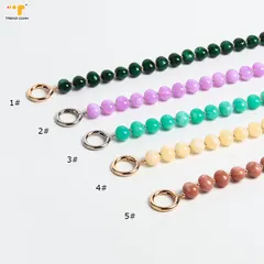 Custom long woven Mini charger key beaded charm lanyard wrist crossbody body phone case strap necklace chain