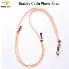 Detachable Type-C Cord Charging Cable with Polyester Crossbody Strap for Convenient Cell Phone Carrying for Mobile Phones