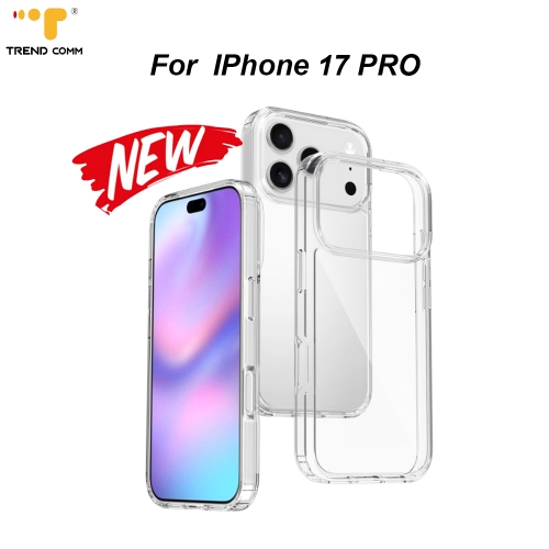 Custom Transparent TPU Black Phone Case for iPhone 17 Pro Max Hard Back Protection ODM Print Original Frosting Craft for Apple